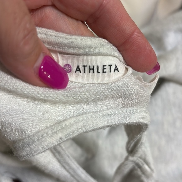 ATHLETA women’s super soft open modal back leisure top long sleeve light gray M - Picture 6 of 10